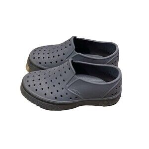 Native Shoes Miles Kids Slip-On Clogs Size C10 Grey EVA Perforated Water Shoes